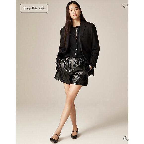 J. Crew Super-Soft Bubble Hem Crewneck Cardigan Black NWT size Large - Picture 2 of 8